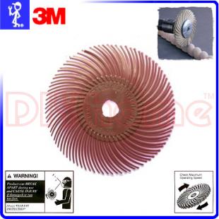 3M 旋風拋光輪 220# 酒紅 3〞(75mm) Radial Bristle Disc