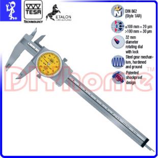 TESA 00510050 附錶卡尺 150mm 鋁殼 0.01mm (瑞士製造)