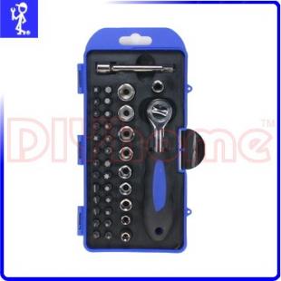 Ｌ型棘輪起子套筒組 多功能 38PCS