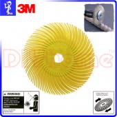 3M 旋風拋光輪 80# 鵝黃 3〞(75mm) Radial Bristle Disc