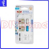 電源壁插分接器(2開2插3P+2USB)